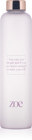 ZOE Quote Glass Bottle skleněná láhev na vodu