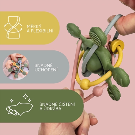 Zopa Silicone Rattle chrastítko s kousátkem
