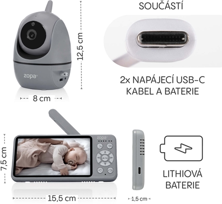 Zopa Digital Videomonitor Observatory digitální video chůvička
