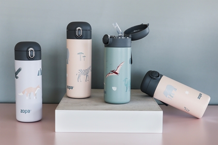 Zopa Thermo Bottle with Silicone Holder and Drinking Spout thermos with straw