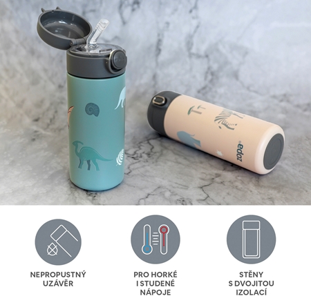 Zopa Thermo Bottle with Silicone Holder and Drinking Spout thermos with straw