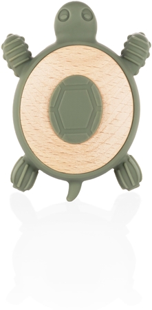 Zopa Silicone Wooden Teether Turtle kousátko