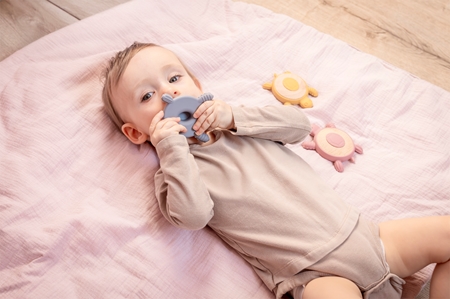 Zopa Silicone Wooden Teether Turtle kousátko