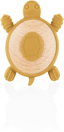 Zopa Silicone Wooden Teether Turtle jucărie pentru dentiție