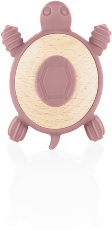 Zopa Silicone Wooden Teether Turtle jucărie pentru dentiție