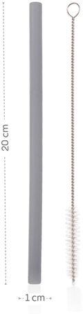 Zopa Silicone Straw silikonové brčko + kartáč