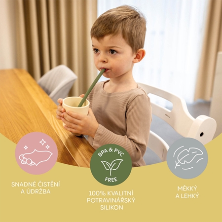 Zopa Silicone Straw silikónová rúrka + kefa