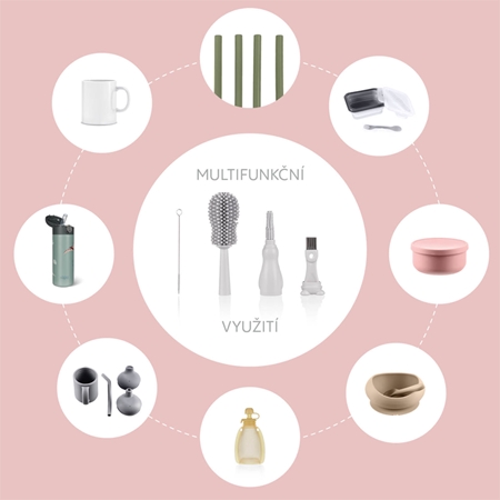 Zopa Silicone Baby Bottle Brush 3in1 kartáč na čištění 3 v 1