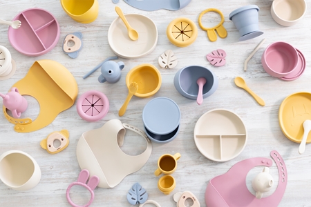 Zopa Silicone Set jídelní sada pro děti Mustard Yellow