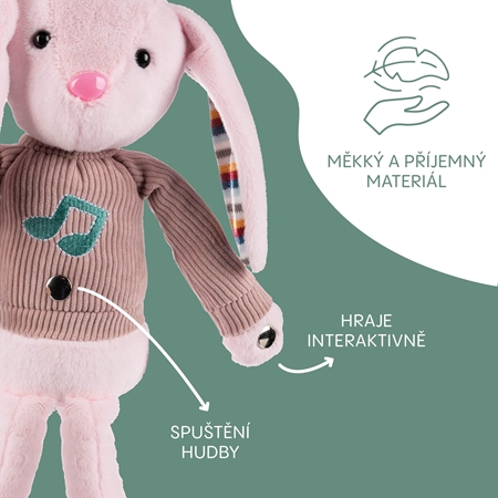 Zopa Plush Interactive Buddy Rabbit interaktívna plyšová hračka