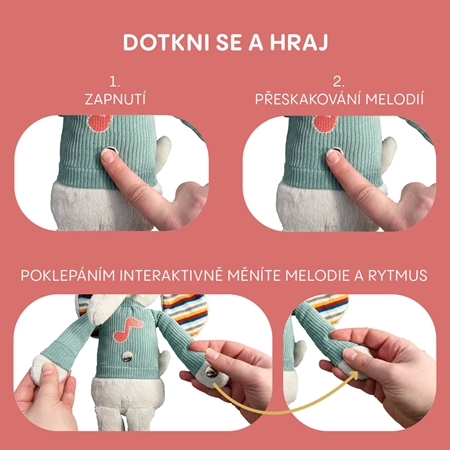 Zopa Plush Interactive Buddy Rabbit interaktívna plyšová hračka
