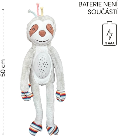 Zopa Plush Sleepy Toy with Projector and Melodies Raccoon projektor s melodií
