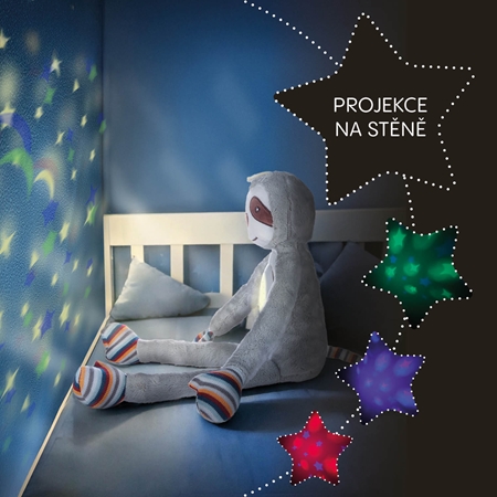 Zopa Plush Sleepy Toy with Projector and Melodies Raccoon projektor s melodií