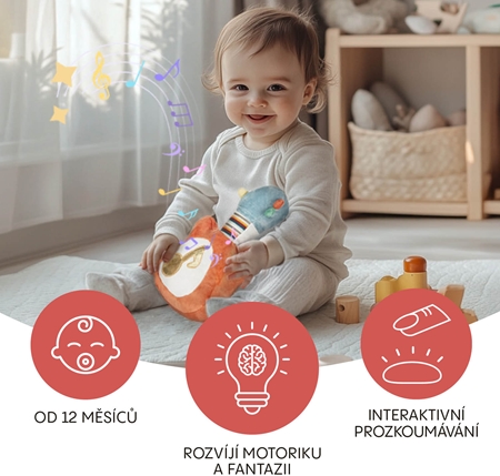 Zopa Plush Musical Toy 3 in 1 My First Guitar plyšová hračka s melodií