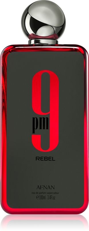 Afnan 9 PM Rebel Eau De Parfum – 3.4 Oz / 100ml – Unisex, Woody Sweet Scent – Sandalwood, Vanilla, Pineapple – Made In UAE