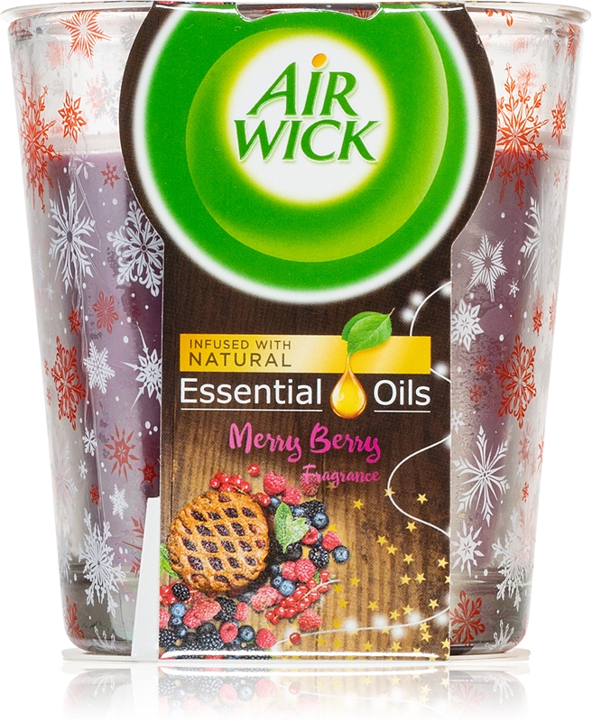 Bougies Parfumées Air Wick - Lot De 2, 105 G Chacune, Parfum Agrume, Cire Naturelle, élimine Les Odeurs De Tabac