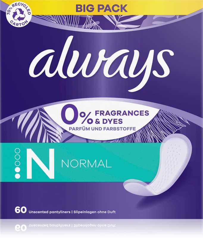 Always Daily Fresh Normal panty liners fragrancefree notino.ie
