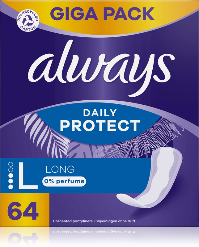 Always Daily Protect Long panty liners fragrancefree notino.ie