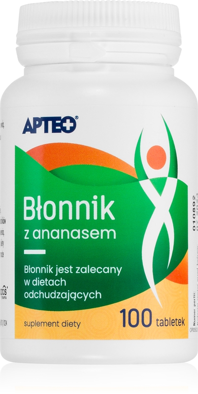 Apteo Błonnik z Ananasem - 100 Tabletek na Trawienie i Sytość