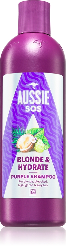 Aussie SOS Blonde & Hydrate фіолетовий тонуючий шампунь для освітленого ...
