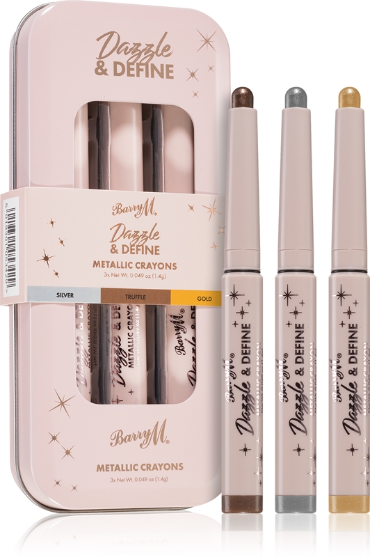 Barry M Dazzle & Define crayon yeux effet métallisé 3 x 1,4 g