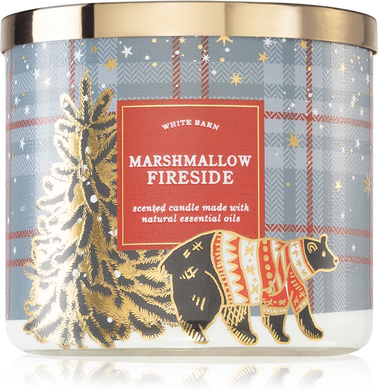 Bath & Body Works Marshmallow Fireside scented candle with essential ...