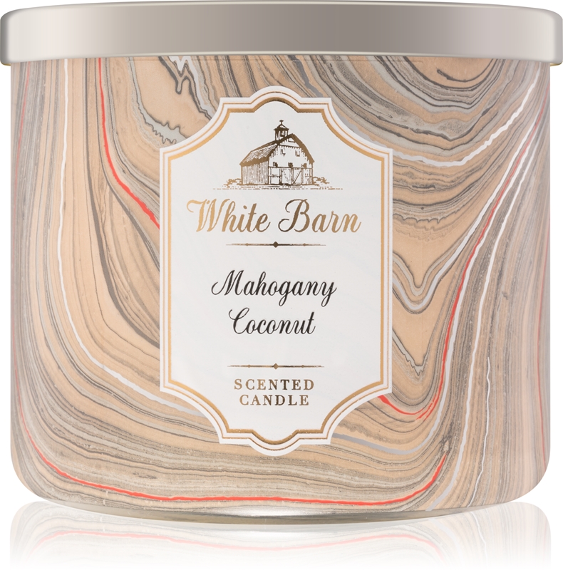 Bath & Body Works White Barn Mahogany Coconut Scented Candle I