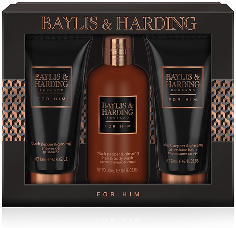 Baylis & Harding Herren-Handseife Black Pepper & Ginseng - 3er Pack, Pflegt Und Duftet Klasse