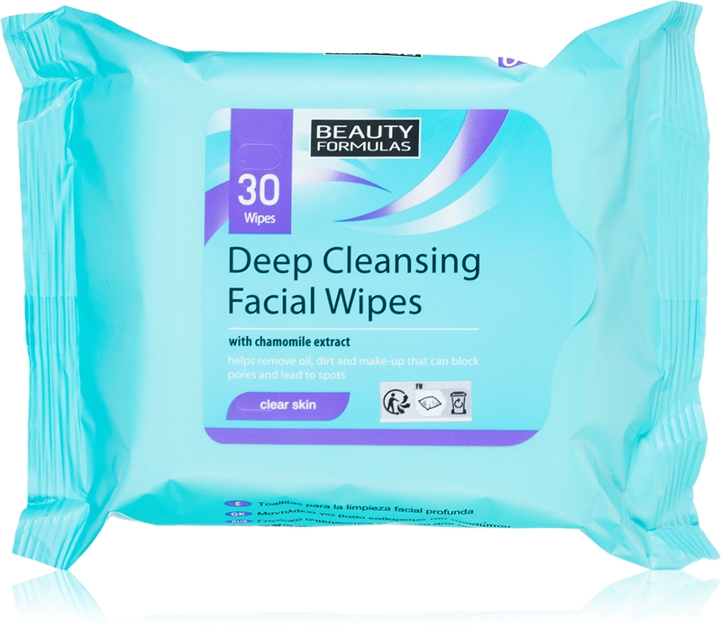Beauty Formulas Clear Skin Deep Cleansing wet cleansing wipes for oily