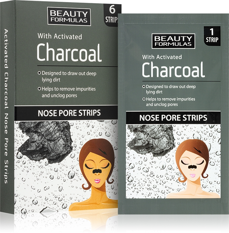 Beauty Formulas Charcoal Nose Pore Strips Against Blackheads notino.ie