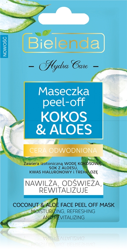 Bielenda Hydra Care Coconut & Aloe mascarilla facial peel-off con ...