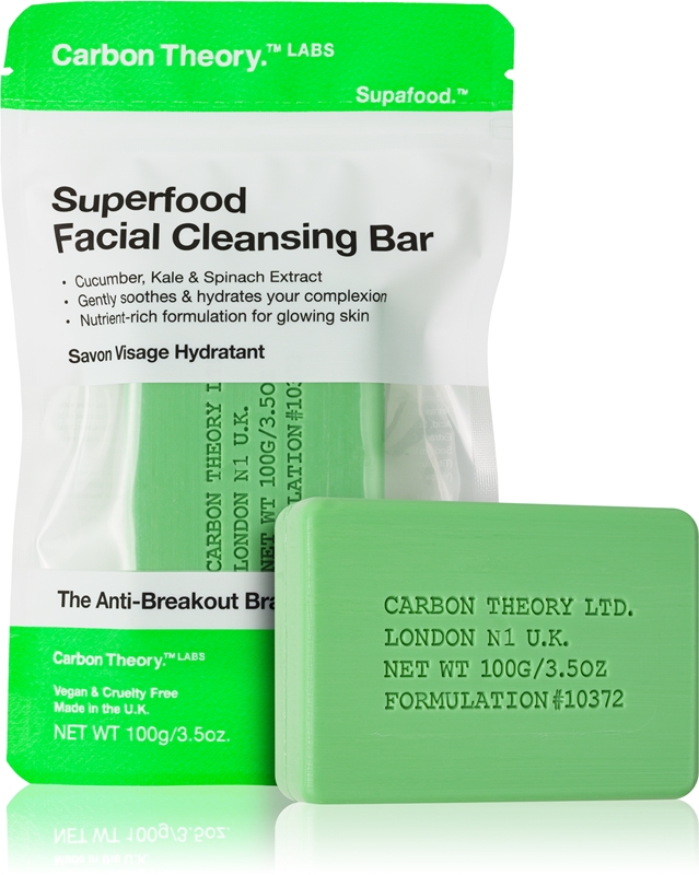 Carbon Theory Facial Cleansing Bar Superfood savon nettoyant visage