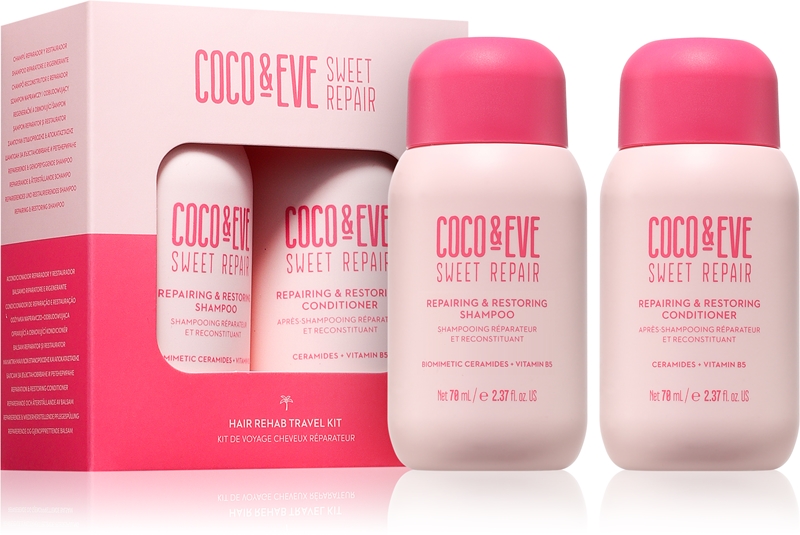 Coco & Eve Sweet Repair Hair Rehab Travel Kit Travel Set for damaged ...