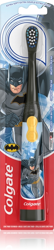 Colgate Kids Batman escova de dentes com bateria para crianças extra ...