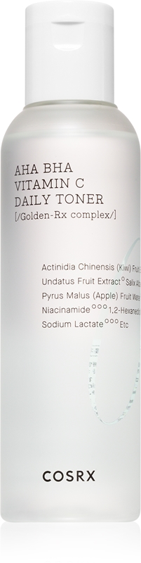 Cosrx Refresh AHA/BHA Vitamin C revitalising toner with an exfoliating ...