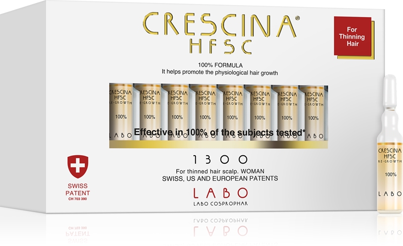 Crescina HFSC Haarwachstums-Behandlung Für Frauen – 20 Ampullen, Gegen Haarausfall & Für Volle Haare