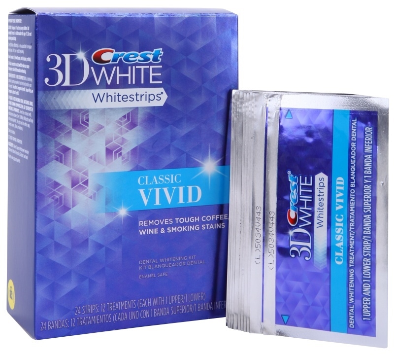 Crest 3D White Whitestrips Classic Vivid Tooth Whitening Strips
