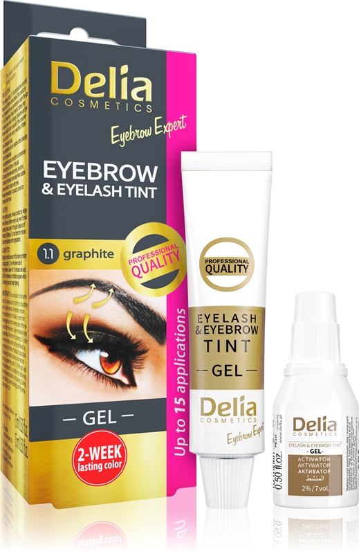 Delia Cosmetics Eyebrow Expert eyebrow and eyelash tint with activator