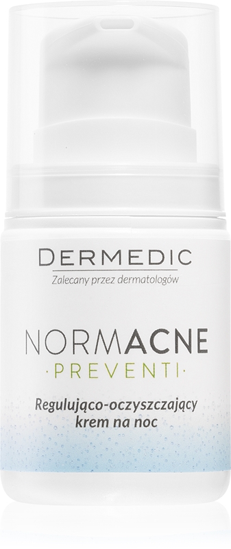 Dermedic Normacne Preventi Creme Facial De Limpeza Regulador Para Noite