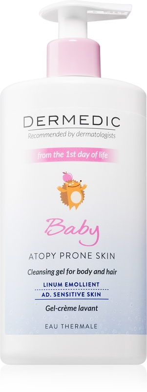 Dermedic Baby Linum Emolient creamy shower gel for children from birth ...