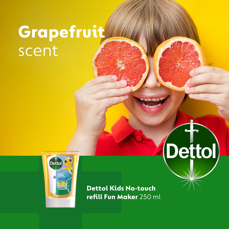 Dettol Soft on Skin Kids Fun Maker refill for touch-free soap dispenser ...