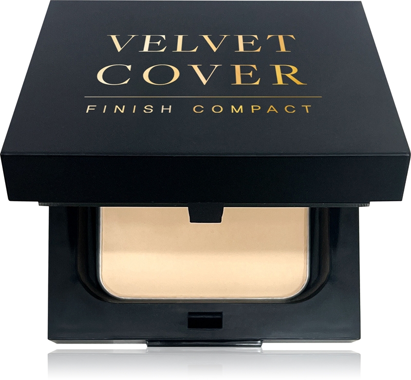 Shell Finish On Compact Dr. HEDISON Velvet Cover Finish Compact kompaktný make-up pre plné ...
