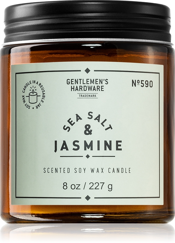 Gentlemen's Hardware Sea Salt & Jasmine scented candle notino.co.uk