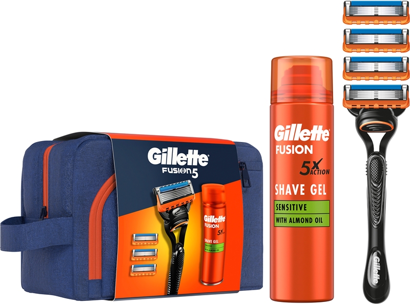 Coffret Gillette Fusion5 - Rasoir + 4 Lames De Rechange + Gel - Neuf Origine Allemagne