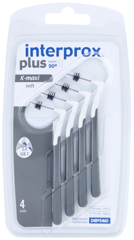 Interprox Plus 90° X-max Soft Conical Interdental Toothbrushes, 4 Pcs 