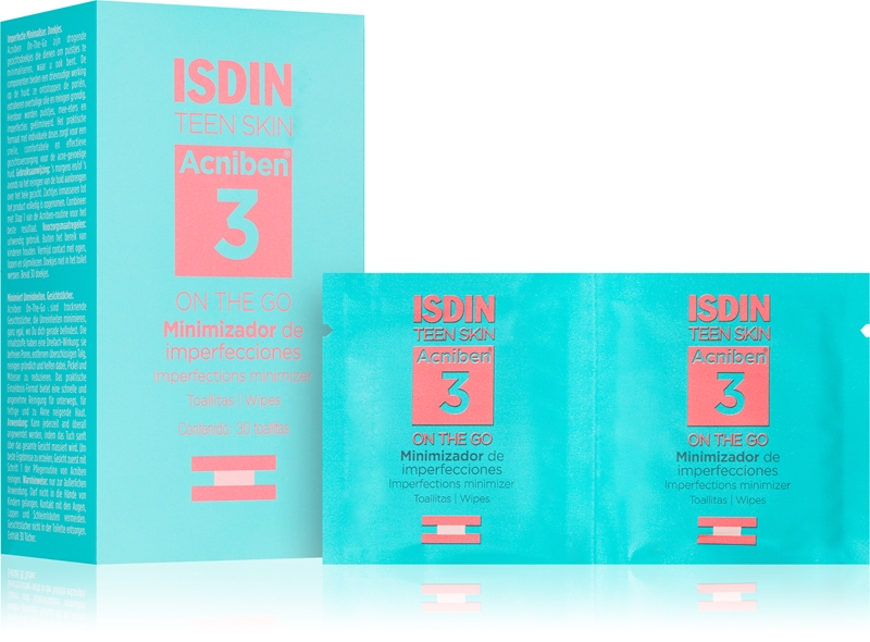 ISDIN Teen Skin Acniben On The Go Lingettes 30 Pièces main image 1