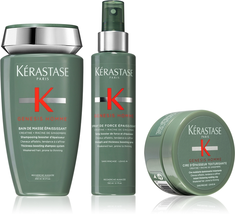 Kérastase Genesis Homme sampon fortifiant impotriva caderii parului pentru barbati 250 ml + pastă modelatoare pentru par fin si subtiat...