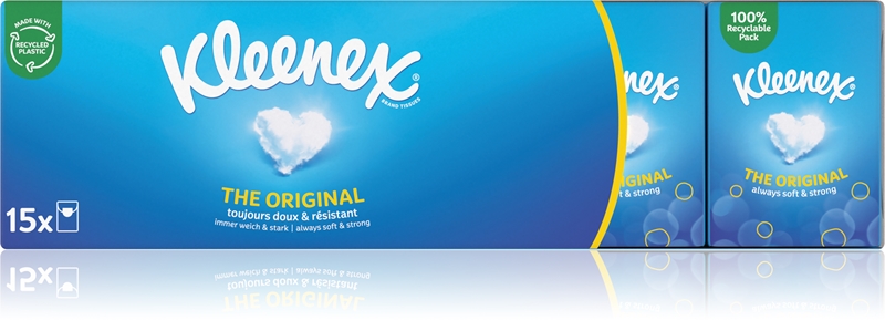 Kleenex Original Fazzoletti Tascabili - Confezione Da 15 | 3 Strati, Delicati Sulla Pelle | Bianco - Foto 7