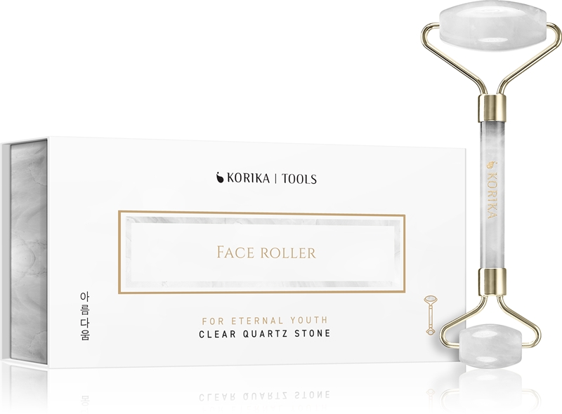 KORIKA Tools Face Roller Clear Quartz Stone masážní váleček na obličej