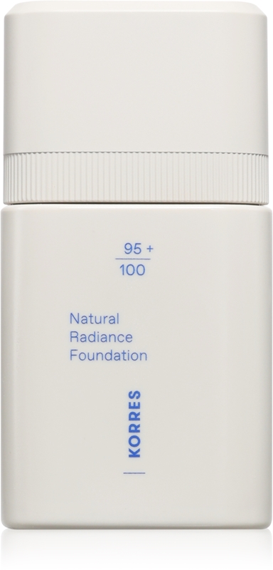 KORRES Natural Radiance Foundation Medium 02, Medium Coverage, Reveals Skin's Natural Radiance, Slightly Creamy Texture, with Peony Flower Extract, Vegan, 30 ml